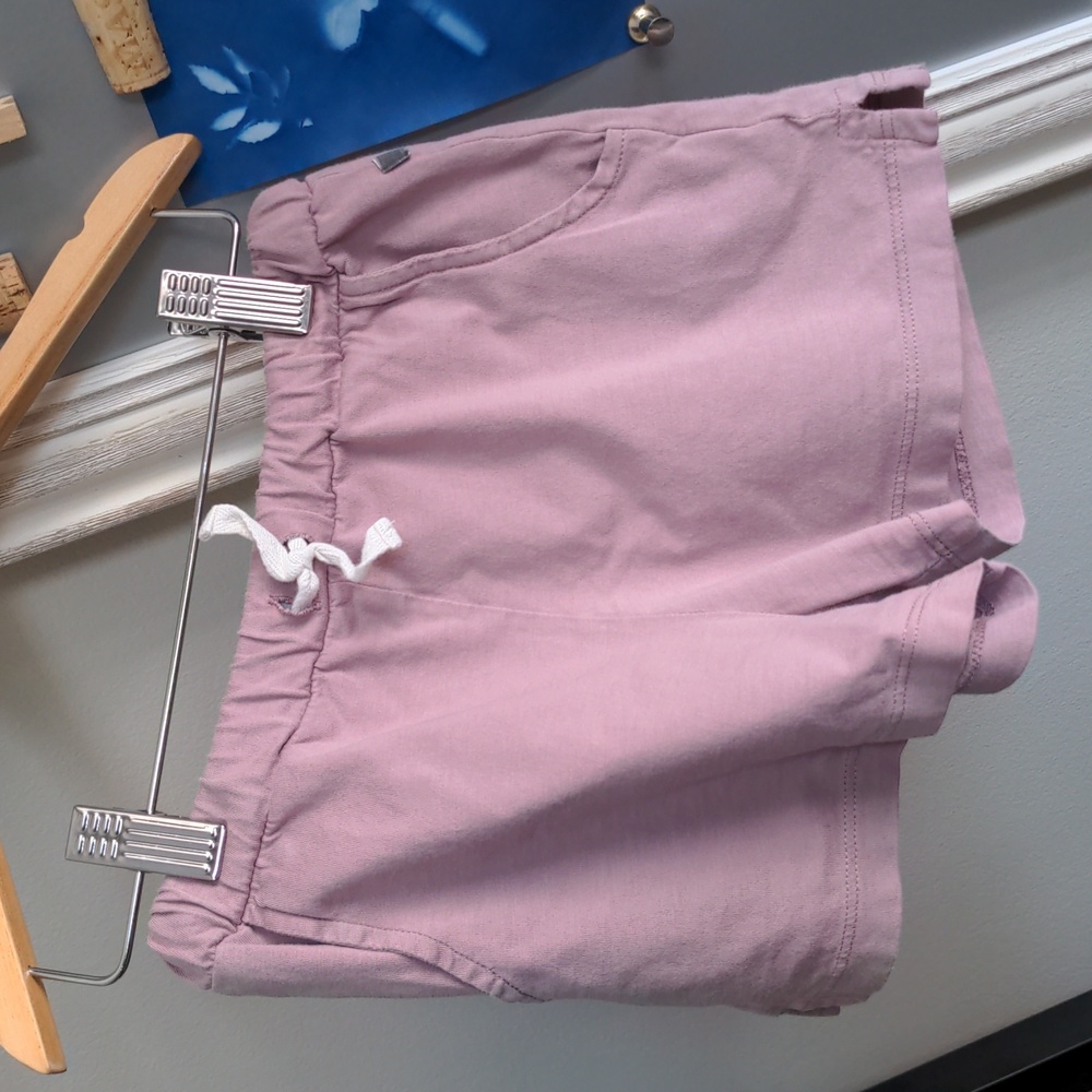 Oeuf 4Y Jersey Shorts Kids Pockets Mauve Summer Girls Boys Pima Cotton